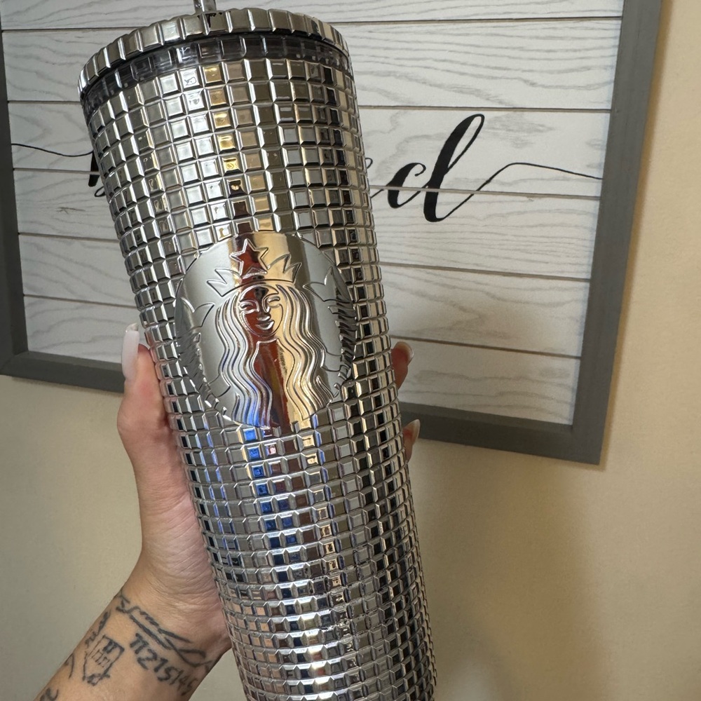 Starbucks Metallic Silver Tumbler